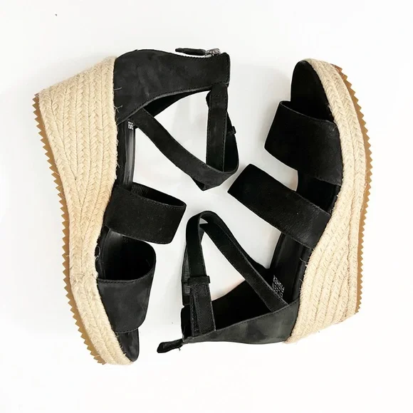 Eileen Fisher Wali Black Espadrille Sandal - Picture 3 of 6